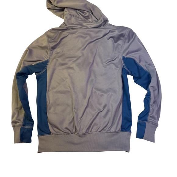 Jordan Gray and Blue Zip front Hoodie Sweatshirt - Picture 2 of 4